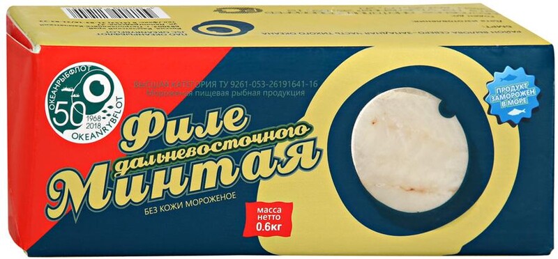 Минтай Океанрыбфлот филе без кости замороженный 600 г