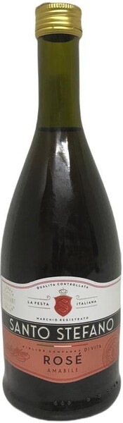 Винный напиток Santo Stefano Rose розовый полусладкий газированный 8 % алк., Россия, 0,25 л