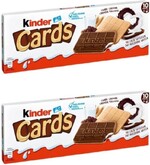 Вафли Kinder Детские открытки с молочным шоколадом и какао начинкой, 76,8 гр., картон