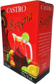 Винный напиток «Castro Sangria» баг-ин-бокс, 3 л