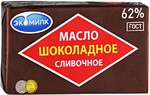 Масло Экомилк Шоколадное сливочное 62% 180г