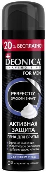 Гель для бритья Deonica for men активная защита с черным углём, 240 мл., баллон