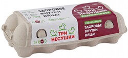 Яйцо куриное Три несушки йодированное белое С1, 10шт