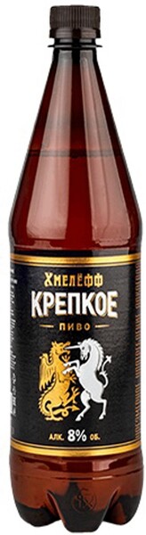 Пиво Хмелефф крепкое светлое 8%, 1 л., ПЭТ