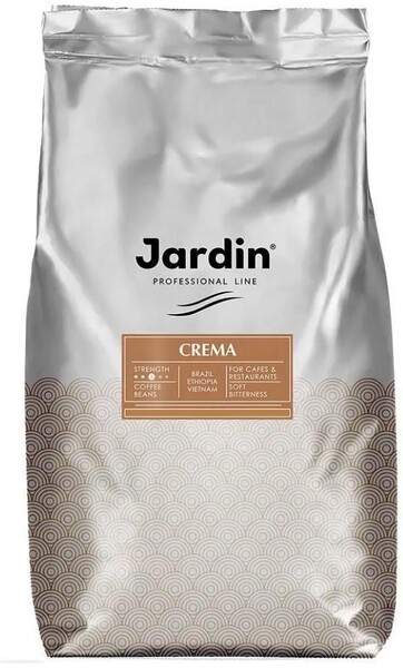 Кофе в зернах Jardin crema средняя обжарка, 500 гр., вакуум