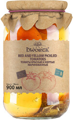 Томаты Dworek красные и желтые маринованные 860г, Польша