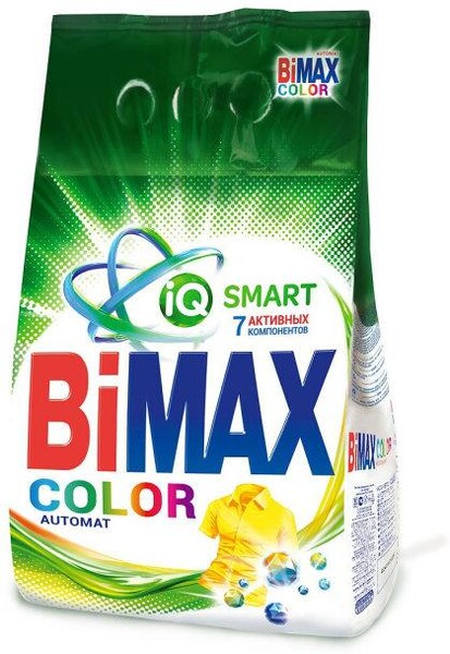 Стиральный порошок BiMax Color Автомат, 2,4 кг., пластиковый пакет