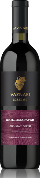 Вино сортовое ординарное vaznari КИНДЗМАРАУЛИ 8-15% КР. П/СЛ. 0,75Л