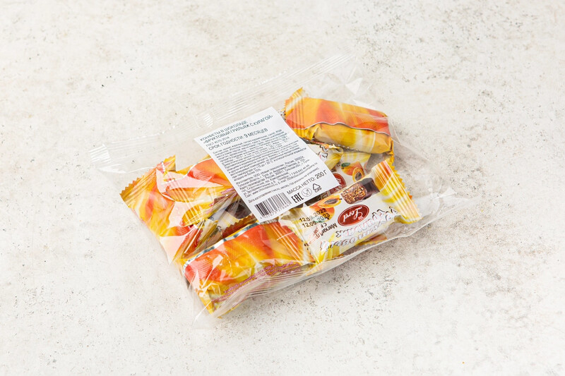 Конфеты «Фруктовый грильяж», с курагой