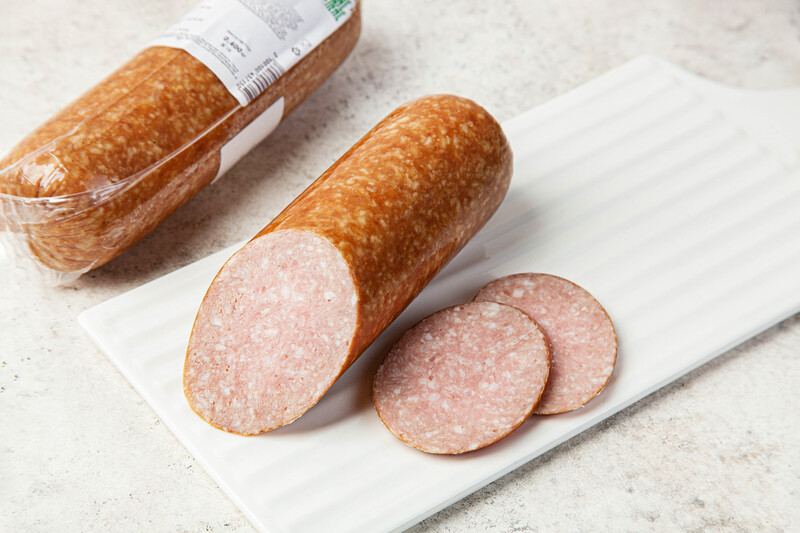 Сервелат Зернистый варено-копченый