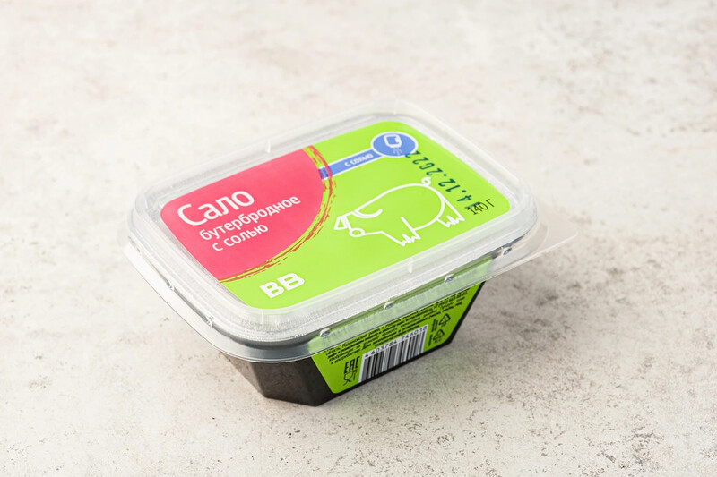 Сало бутербродное с солью