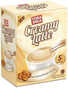 Напиток кофейный Torabika 3в1 Creamy Latte Сливочный Латте, 5х30 г