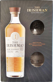 Виски The Irishman Зе Харвест 40% в подарочной упаковке, 700мл + 2 бокала