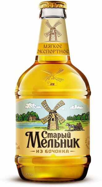 Пиво Старый Мельник из бочонка мягкое 4,3% 0,5 л