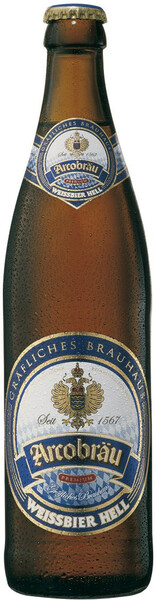 Пиво Arcobrau Weissbier Hell светлое нефильтрованное непастеризованное 5,3% 0,5 л