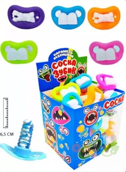 Леденец Канди клаб соска зубик, 4,5 гр., флоу-пак