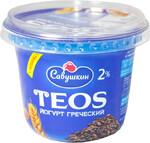 Йогурт Teos Греческий со злаками и клетчаткой льна 2%, 250 г