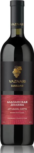 Вино сортовое ординарное ВАЗНАРИ АЛАЗАНСКАЯ ДОЛИНА 8-15% КР. П/СЛ 0,75Л