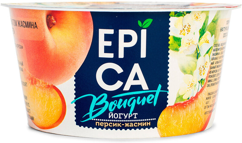 Йогурт Epica Bouquet персик-жасмин 4.8% 130 г