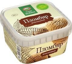 Мороженое Село Зеленое Пломбир шоколадный 15% 280г