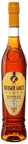 Коньяк Белый Аист 5 лет 40% 0,5л (Беларусь)