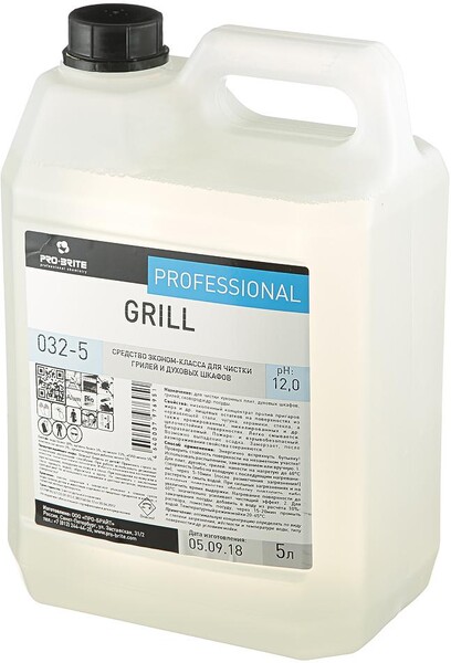 Чистящее средство Pro-Brite grill для очистки кухонного оборудования щелочное концентрат, 5 л., ПЭТ