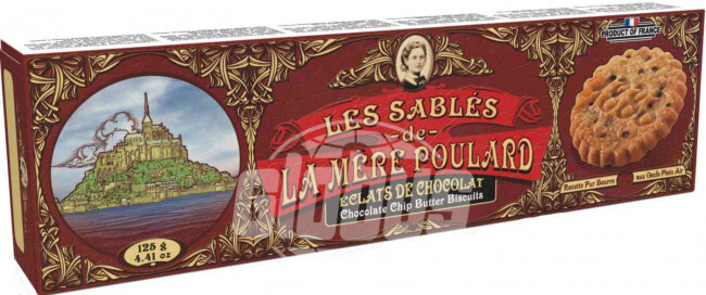 Печенье La Mere Poulard Chocolate Chips Butter Biscuits, 125 г
