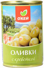 Оливки зеленые с креветкой ОКЕЙ 300г ж/б