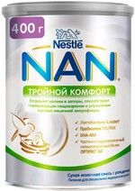 БЗМЖ Молочная смесь Nan Тройной комфорт с рождения 400г
