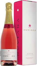 Вино игристое розовое брют «Cava Nuviana Rosado» в подарочной упаковке, 0.75 л