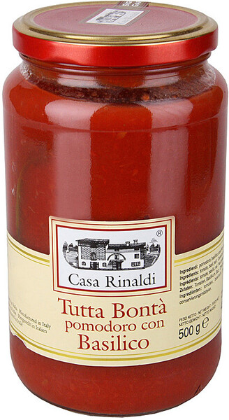 Соус Casa Rinaldi из протертых помидоров с базиликом, 0.50кг