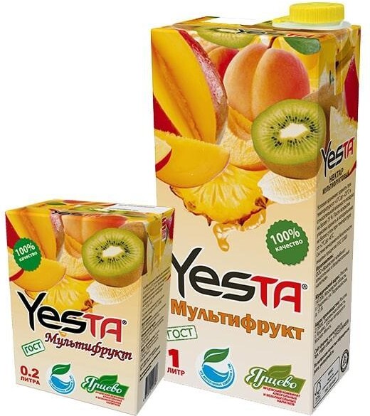 Нектар YESTA Мультифрукт 200 мл., тетра-пак