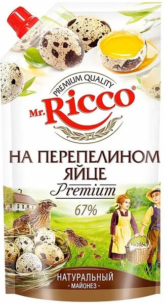 Майонез Mr. Ricco на перепелином яйце 67% 750г