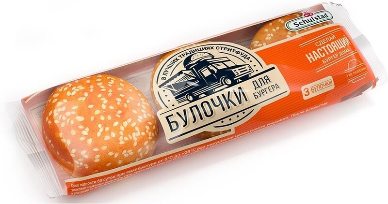 Булочка для бургера ОГО! с кунжутом, 168 гр., флоу-пак