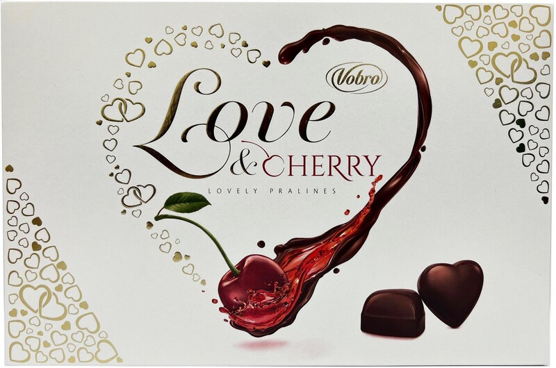 Набор конфет Vobro Вишня в ликере набор конфет двойная, 300 гр., картон