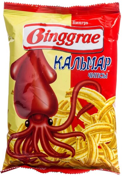 Чипсы Binggrae со вкусом кальмара, 40 г
