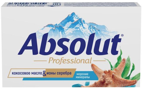 Крем-мыло твердое туалетное ABSOLUT Professional Морские минералы антибактериальное, 90 г