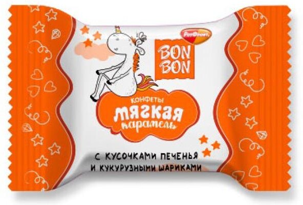 Конфеты «Рот Фронт» Bon Bon с печеньем и кукурузными шариками, вес
