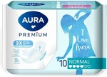 Прокладки женские гигиенические Aura Premium Normal (10 штук в упаковке)