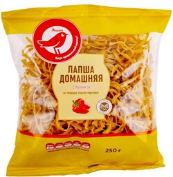Лапша АШАН Красная птица домашняя с паприкой, 250 г