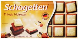 Шоколад Schogetten белый Трилогия с орехом 100 г