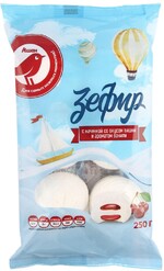 Зефир АШАН Красная птица Ванильный с начинкой со вкусом вишни, 250 г