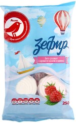 Зефир АШАН Красная птица Бело-розовый с ароматом ванили и малины, 250 г