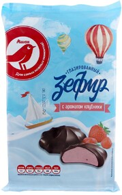 Зефир АШАН Красная птица клубничный глазированный, 240 г