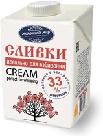 Сливки Молочный мир питьевые стерилизованные, 33%, 500 мл., тетра-пак