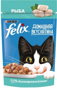 Влажный корм, Felix, рыба, 75 г