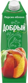 Нектар Добрый персик-яблоко 1 л., тетра-пак