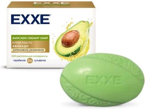 Косметическое крем-мыло EXXE авокадо, 90 гр., картон