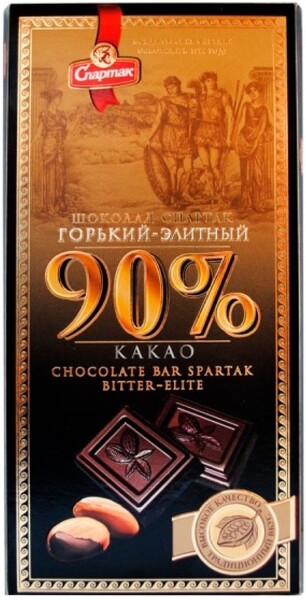 ГОРЬКИЙ ЭЛИТНЫЙ ШОКОЛАД 90% 90г.