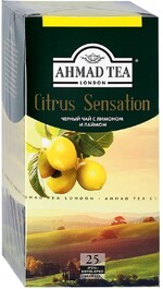Чай Ahmad Tea Citrus Sensation черный с лимоном и лаймом 25пак*1,8г
